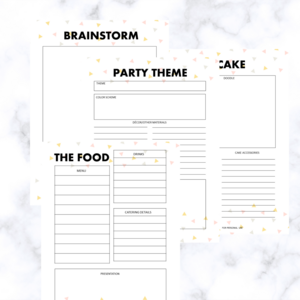 Party Planner For Birthdays, Baby Showers, Christmas And Other Public Holidays. Available In A4 And Us Letter. Pdf