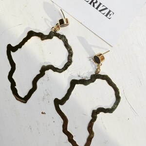 Africa Outline Earrings