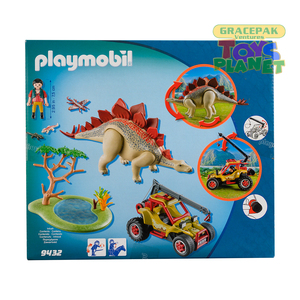 Playmobil 9432 Explorer Vehicle With Stegosaurus Building Set