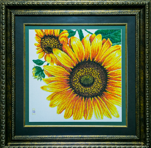 Csi 800 Cross Stitched Sunflowers