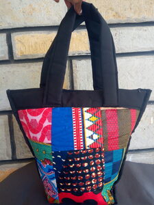 Ankara Patched Small Handbag