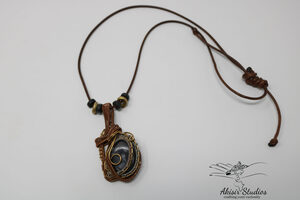 Wire Woven Pendant. Special Gift For Her Or Him.