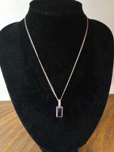 Anethyst Gemstone Silver Necklace