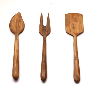 Olive Wood Spatula Utensil Set Of 3