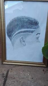 Wall Art [natural Hair Short Cut Illustration]