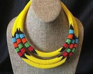 Triple Masaai Beaded Necklace.