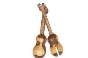 Olive Wooden Acoustic Guitar Salad Set