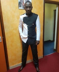 Asymmetric Black White Blazer