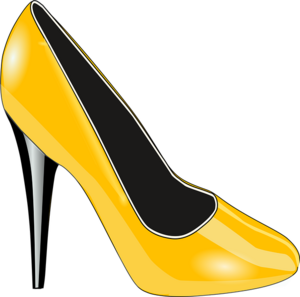 Golden High Heeled Shoe